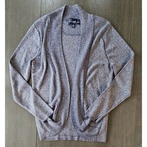 Susan Graver Style Metallic Shimmer Cardigan Matching Attached Tank Size M